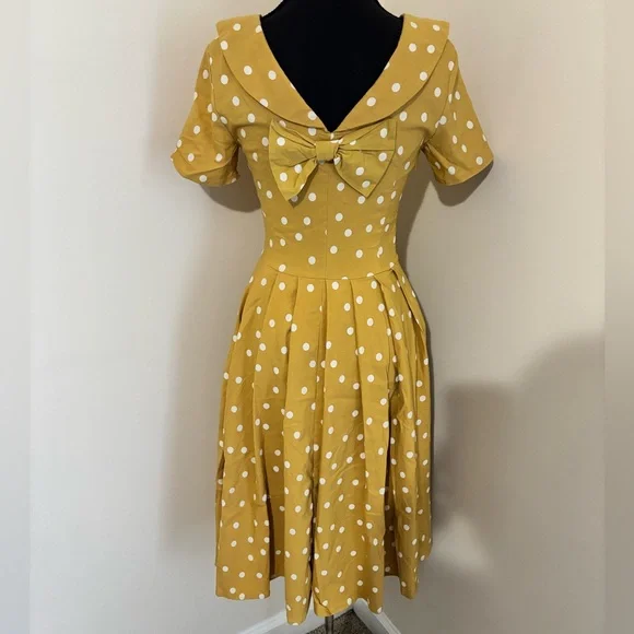 1950’s Inspired Polka Dot Midi Dress - Picture 6 of 7